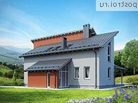 G-229-1P проект одноэтажного коттеджа из газобетона с мансардой размером 13 на 17 