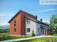 G-229-1P проект одноэтажного коттеджа из газобетона с мансардой размером 13 на 17 