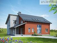 G-229-1P проект одноэтажного коттеджа из газобетона с мансардой размером 13 на 17 