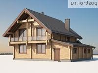 G-230-1D проект одноэтажного деревянного дома из бруса с мансардой и гаражом размером 15 на 12 