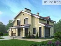 G-233-1K проект двухэтажного дома из кирпича с гаражом размером 16 на 19