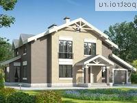 G-267-1P проект двухэтажного дома из пеноблоков с гаражом размером 15 на 17 