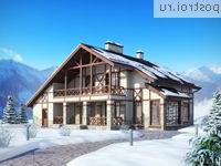 G-301-1P проект двухэтажного дома из пеноблоков с гаражом размером 18 на 18 