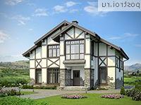 G-301-2P проект двухэтажного коттеджа из газобетона размером 11 на 14 