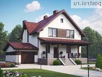 G-302-1P проект двухэтажного коттеджа из пенобетона с подвалом и гаражом размером 15 на 11 