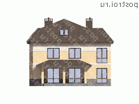 G-350-1P проект двухэтажного коттеджа из газобетона с мансардой размером 13 на 14 - вид сзади G-350-1P проект двухэтажного коттеджа из газобетона с мансардой размером 13 на 14 - вид сзади