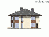 G-414-1P проект двухэтажного дома из газобетона размером 14 на 22  - вид справа