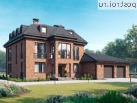 G-423-1P проект двухэтажного дома из газобетона с мансардой и гаражом размером 12 на 13