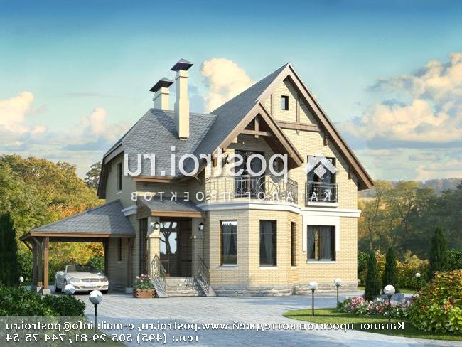 H-131-1P проект одноэтажного дома из газобетона с мансардой и гаражом размером 10 на 10 