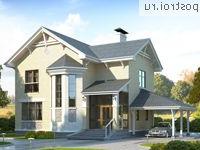 H-140-1P проект двухэтажного дома из газобетона с гаражом размером 12 на 15