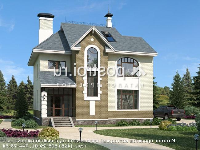 H-155-1P проект двухэтажного дома из газобетона с мансардой размером 12 на 11 