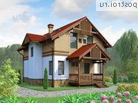 H-155-1S проект двухэтажного каркасного коттеджа размером 9 на 10 