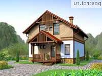 H-155-1S проект двухэтажного каркасного коттеджа размером 9 на 10 