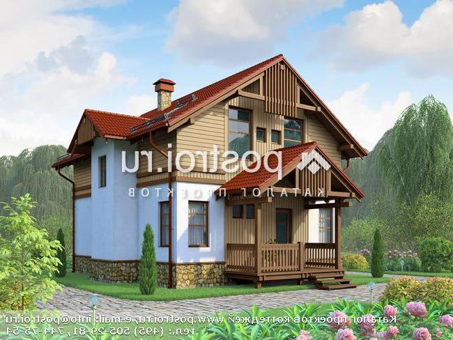 H-155-1S проект двухэтажного каркасного коттеджа размером 9 на 10 