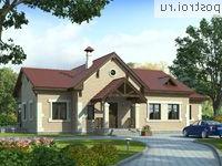 H-176-1P проект одноэтажного дома из пеноблоков размером 15 на 19