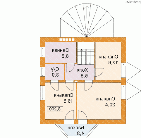 H-177-1P проект одноэтажного дома из пеноблоков с мансардой и гаражом размером 8 на 9 - мансарда H-177-1P проект одноэтажного дома из пеноблоков с мансардой и гаражом размером 8 на 9 - мансарда