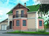 H-177-1P проект одноэтажного дома из пеноблоков с мансардой и гаражом размером 8 на 9 