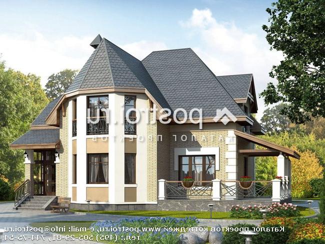 H-193-1P проект двухэтажного коттеджа из пенобетона размером 9 на 12 