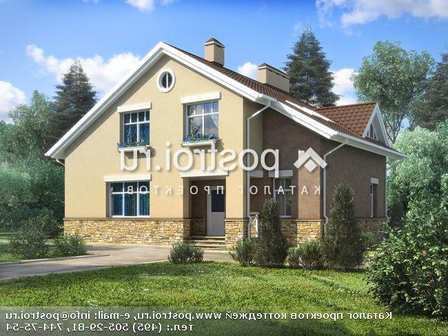 H-217-1P проект двухэтажного дома из пенобетона размером 11 на 15 