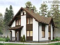 I-129-2P проект двухэтажного коттеджа из газобетона размером 9 на 9 