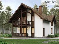 I-129-2P проект двухэтажного коттеджа из газобетона размером 9 на 9 