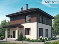 I-135-1P проект двухэтажного дома из газобетона размером 10 на 10 