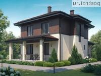 I-135-1P проект двухэтажного дома из газобетона размером 10 на 10 