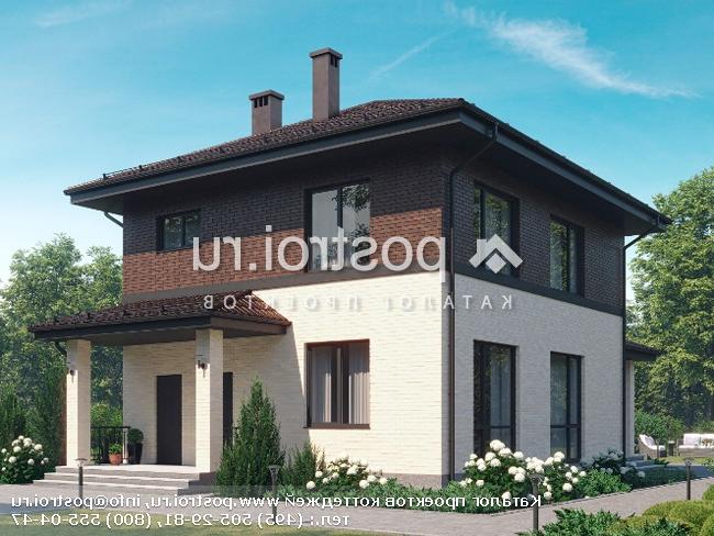 I-135-1P проект двухэтажного дома из газобетона размером 10 на 10 