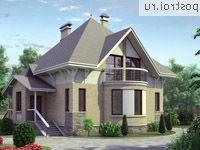 I-161-1P проект одноэтажного дома из пеноблоков с мансардой размером 9 на 9 