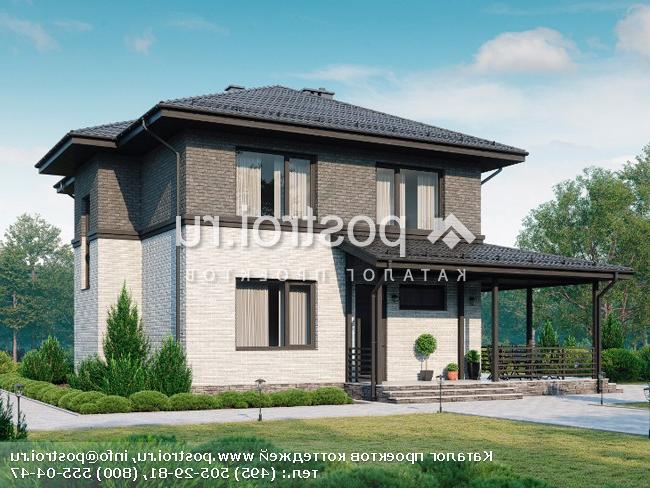 I-171-1P проект двухэтажного дома из пеноблоков размером 10 на 10