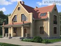 I-206-1P проект двухэтажного дома из пенобетона размером 15 на 14 