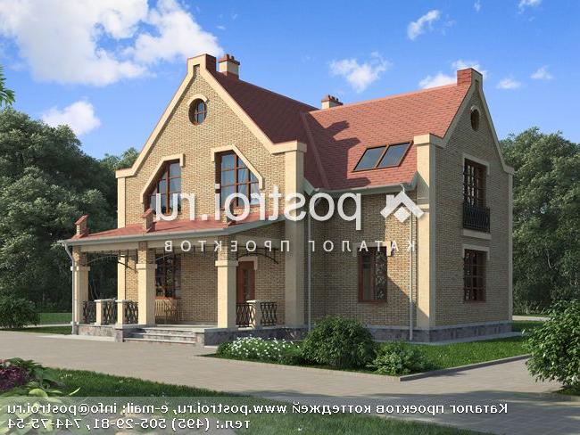 I-206-1P проект двухэтажного дома из пенобетона размером 15 на 14 