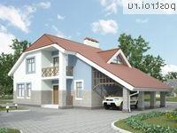 I-207-1P проект одноэтажного коттеджа из пенобетона с мансардой размером 11 на 16