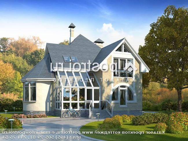 J-182-1P проект двухэтажного дома из пеноблоков размером 14 на 9 