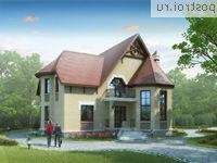 J-252-1P проект двухэтажного коттеджа из пеноблоков размером 12 на 12 