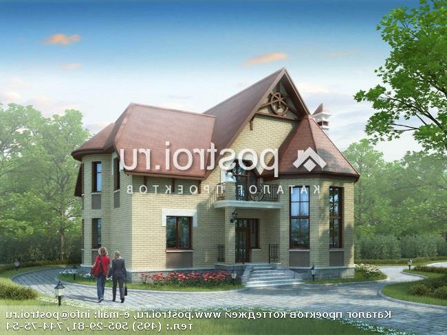 J-252-1P проект двухэтажного коттеджа из пеноблоков размером 12 на 12 