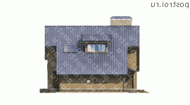 K-236-1P проект двухэтажного дома из газобетона с гаражом размером 11 на 19  - вид слева