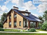 K-236-1P проект двухэтажного дома из газобетона с гаражом размером 11 на 19 