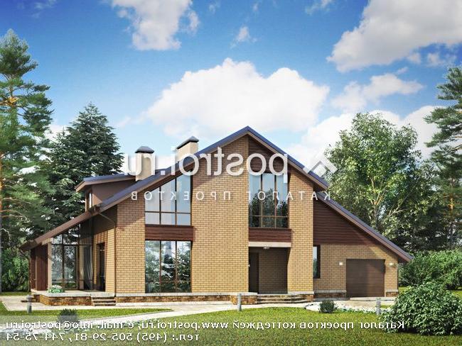 K-236-1P проект двухэтажного дома из газобетона с гаражом размером 11 на 19 