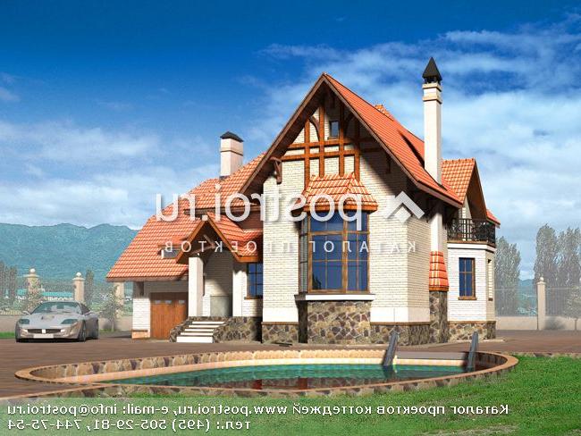 K-239-1P проект двухэтажного дома из газобетона с гаражом размером 12 на 13