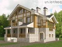 K-251-1P проект двухэтажного дома из газобетона с мансардой размером 12 на 15 