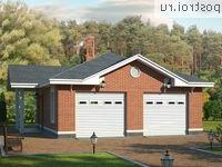 L-060-1P проект одноэтажного гаража из пеноблока размером 9 на 9