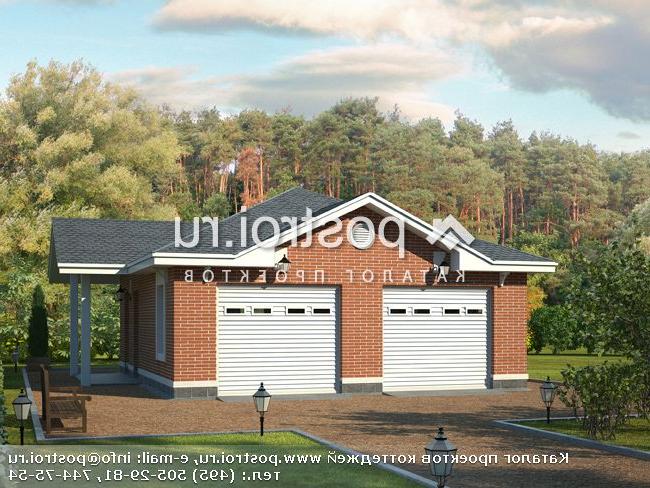 L-060-1P проект одноэтажного гаража из пеноблока размером 9 на 9