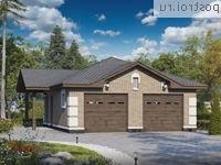 L-060-2P проект одноэтажного гаража из пеноблока размером 9 на 9 