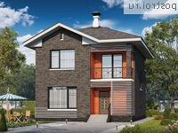 L-113-1P проект двухэтажного коттеджа из пенобетона размером 9 на 8 