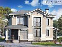 L-128-1P проект двухэтажного коттеджа из газобетона размером 10 на 10 