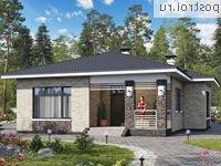 L-137-1P проект одноэтажного дома из газобетона размером 12 на 19 