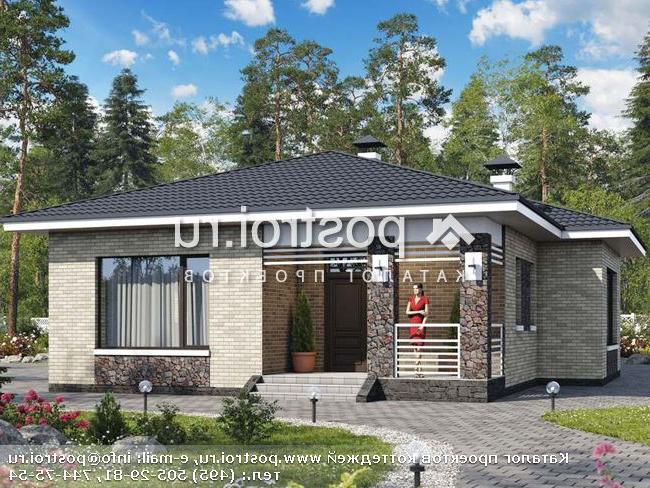 L-137-1P проект одноэтажного дома из газобетона размером 12 на 19 