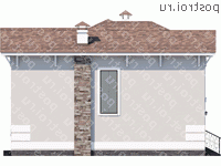 L-138-1P проект двухэтажного дома из газобетона размером 11 на 9  - вид справа