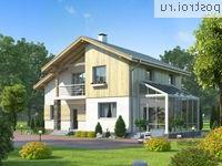 L-171-1P проект одноэтажного дома из пеноблоков с мансардой размером 10 на 12 